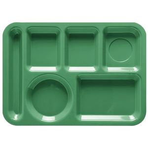 GET Rainforest Green 13.75in x 9.8in 6 Compartment Cafeteria Tray - TL-152-FG GET Rainforest Green 13.75in x 9.8in 6 Compartment Cafeteria Tray - TL-152-FG