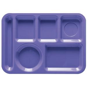 GET Peacock Blue 13.75in x 9.8in 6 Compartment Cafeteria Tray - TL-152-PB 