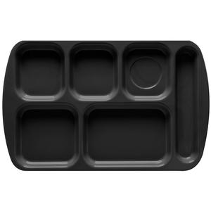 GET Black Plastic 15.5in x 9.8in 6-Compartment School Tray - 1dz - TR-151-BK GET Black Plastic 15.5in x 9.8in 6-Compartment School Tray - 1dz - TR-151-BK