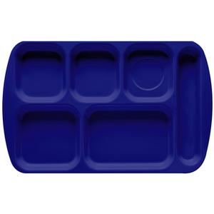 GET Navy Blue Plastic 15.5in x 9.8in 6-Compartment School Tray - TR-151-NB GET Navy Blue Plastic 15.5in x 9.8in 6-Compartment School Tray - TR-151-NB