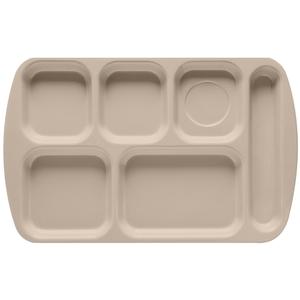 GET Sandstone Plastic 15.5in x 9.8in 6-Compartment School Tray - TR-151-S GET Sandstone Plastic 15.5in x 9.8in 6-Compartment School Tray - TR-151-S