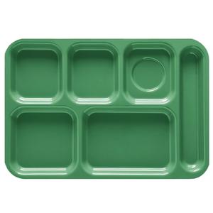 GET Rainforest Green 14.4in x 9.8in 6 Compartment Cafeteria Tray - TR-152-FG 