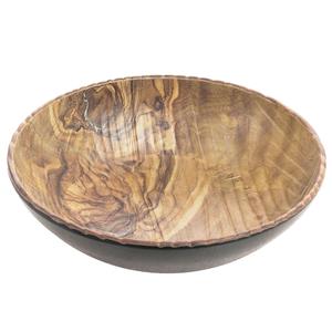 GET Transform Olive Wood Grain Melamine 13" dia. Buffet Bowl - TRA205