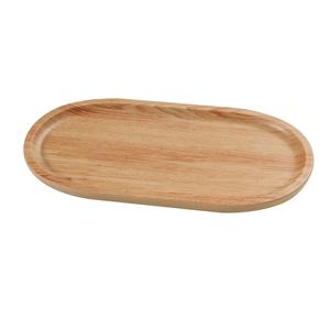 Yanco China Wooden Tray-2 Golden Oak Melamine 12.5" x 6.25" Oval Plate - WD-2512