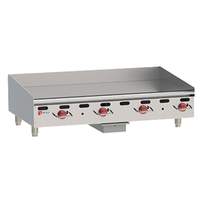 Wolf Commercial 60"W x 24in Heavy Duty Manual Countertop Gas Griddle - AGM60 
