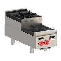 Wolf Commercial 12" W Countertop Gas Achiever 2 Burner Step-up Hotplate - AHP212U