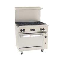 Wolf Commercial 36in Gas Challenger XL Restaurant Range with (6)30KBTU burners - C36S-6B 