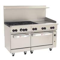 Wolf Commercial 60in Challenger XL Restaurant Range with (6)30KBTU burners - C60SS-6B24GT 