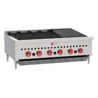 Wolf Commercial 36-1/8" W Countertop Charbroiler w/ (6) 14,500 BTU burners - SCB36