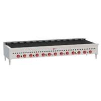 Wolf Commercial 72" W Countertop Charbroiler w/ (4) 14,500 BTU burners - SCB72