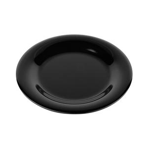 GET Black Elegance Melamine 7.5" dia. Wide Rim Plate - 4 Doz - WP-7-BK