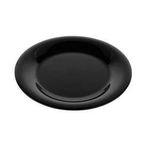 GET Black Elegance Melamine 9in dia. Wide Rim Plate - 2dz - WP-9-BK 