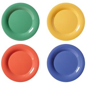 GET Diamond Color Mix Melamine 9in dia. Wide Rim Plate - 2dz - WP-9-MIX 
