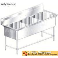 Aero Manufacturing Aero S/s Commercial 3 compartment Sink 21in x 16in bins - PS3-2116