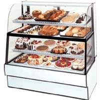 Federal Industries 59" x 60" Dual Horizontal Zone Curved Glass Bakery Case - CGR5960DZH