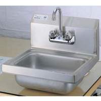 Green World by Turbo Air 17"W x 15" Front To Back x 6"D Wall Mount Hand Sink 8"H - TSS-1-H
