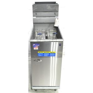 Used Pitco 40 LB Capacity Tube Fired Gas Deep Fryer 107k BTU NAT - 40D-NAT