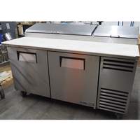 Used True 67in Pizza Prep Cooler 20.6cuft with Cutting Board - TPP-AT-67-HC 