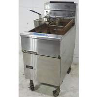 Used Southbend 70-90lb Mid-Tier 140,000BTU Gas Fryer with 9in Adjustable Legs - SB18 