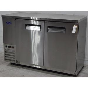Atosa 59in Shallow Depth Double Solid Door Back Bar Cooler - SBB59GRAUS1 