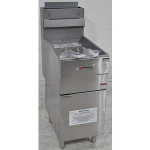Used Grindmaster-Cecilware 50 lb. Floor Model S/s LP Gas Fryer w/ (4) Burners 120 kBTU - FMS504LP