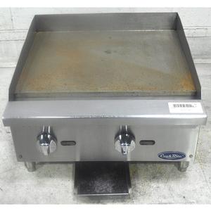 Used Atosa CookRite 24" Countertop Manual Gas Griddle --- - ATMG-24-NAT