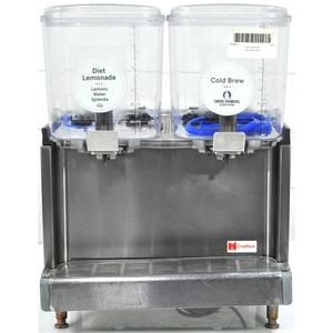 Used Grindmaster-Cecilware Commercial Refrigerated Drink Dispenser Two 5 Gallon Bowls - CS-4E/2D/3D-16