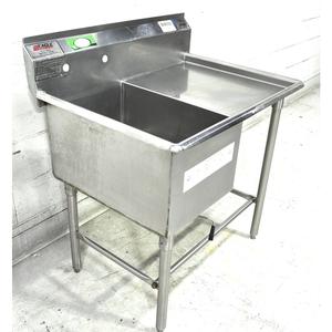 Used Eagle Group One Comp Sink w/ R Drain Board Bowl