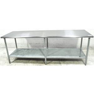 Used Eagle Group 30inx96in Stainless Steel Work Table with Galvanized Undershelf - T3096EB 