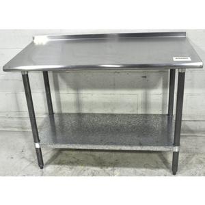 Used Advance Tabco 48x24 Stainless Commercial Utility Work Equipment Prep Table - FLAG 244 