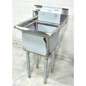 Used Stainless Steel One Compartment Sink 17"x17"x12" Bowl - 522CS11515