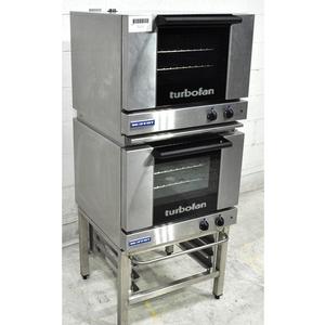 Used Moffat Electric Double Convection Oven 3 Half Size Pan Mobile Stand - E22M3/2C