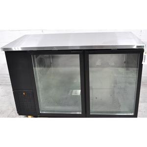 Used Asber 59.5" W Two-Section Glass Door Back Bar Cooler - ABBC-58G