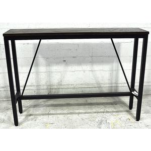 Used Modern Cafe Wood Bar Height Cocktail Table Footrest Trestle