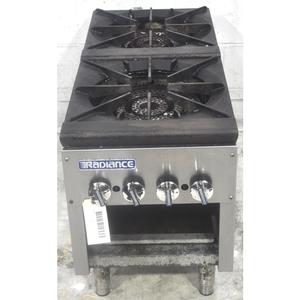 Used Radiance 18"x41.5"x24" Stock Pot Range (2) 3-Ring Burners 158K BTU - TASP-18-D