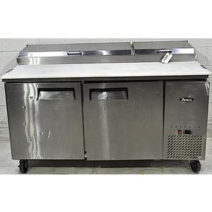 Used Atosa 67" Double Section Refrigerated Pizza Prep Table - MPF8202