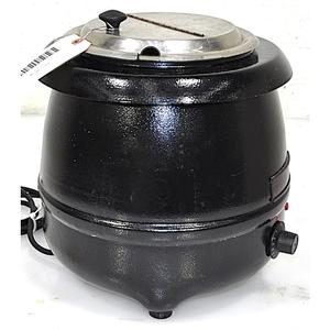 Used Winco 10-1/2qt Electric Adjustable Heat Soup Kettle Warmer - ESW-66 