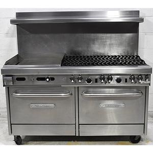 Used Southbend 60in 6 Burner Gas Range with Griddle & (2) Standard Ovens - 4602DD-2TL 