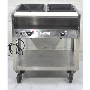 Used Vollrath Serve Well Hot Food Table with 2 Wells & Cutting Board - 38002