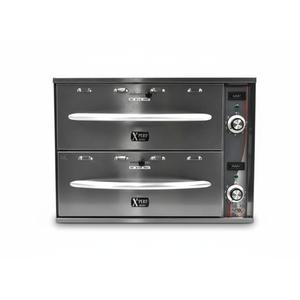 apw wyott Wyott X*PERT Countertop Double Drawer Holding Food Warmer 900W - HDDI-2 