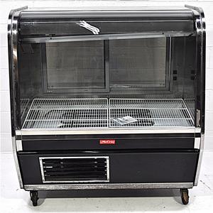 Used Howard McCray 50" Refrigerated Red Meat Display Case Curved Glass Black - SC-CMS32E-4C-BE-LED