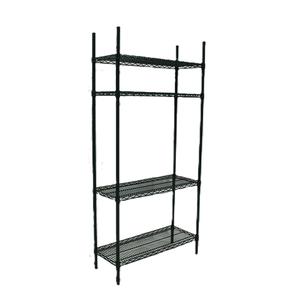 Used Four Shelf Green Epoxy-Coated Wire Rack