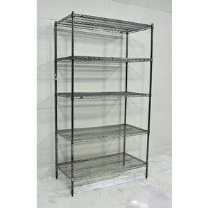 Used Five Shelf Chrome-Plated Wire Rack