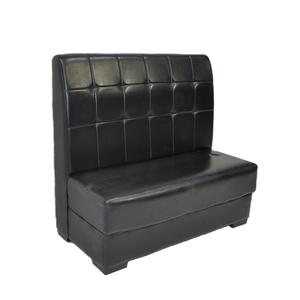 Used Black Upholstered Single Vinyl Booth 47 x 22 x 43
