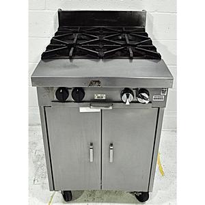 Used Southbend 24" Heavy Duty, Gas Range (4) Open Burners w/Cabinet Base - P24C-BB