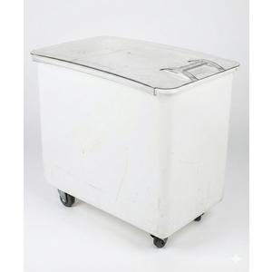 Cambro 42.5gl White Flat Top Mobile Ingredient Storage Bin - IB44148 