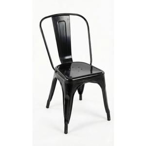 Used Bistro Style Metal Dining Chair - Black Finish 