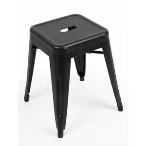 Used 18in Black Metal Backless Industrial Bar Stool 