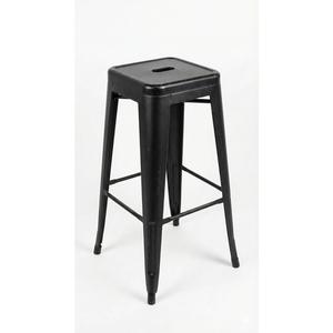 Used 30in Black Metal Backless Industrial Bar Stool 