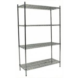 Used Metro Super Erecta Chrome 4-Tier Wire Shelving 48x18x75